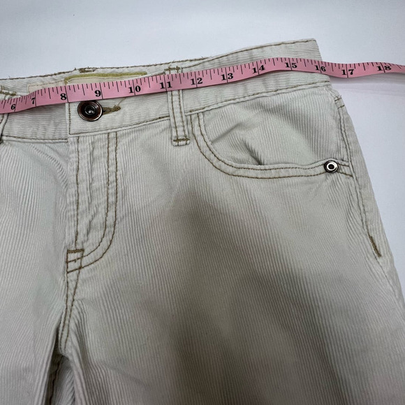 Loft Mid Rise Flap Pocket White Stretch Slim Boot Micro Corduroy Women's Pant 6P - Picture 6 of 10